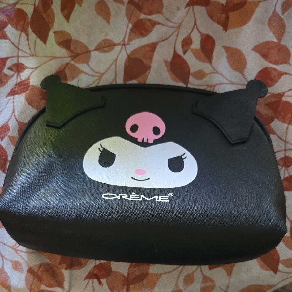 Crème Black Kuromi Cosmetic Bag